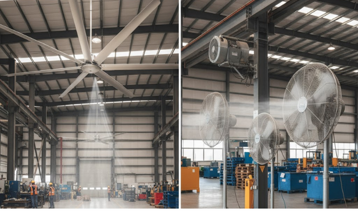 HVLS Fans vs Conventional Industrial Fans - Alfa Fans