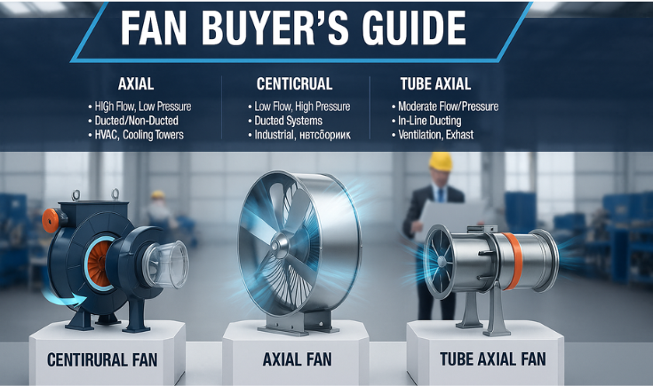 Axial, Centrifugal, and Tube Axial Fans Comparison - Alfa Fans