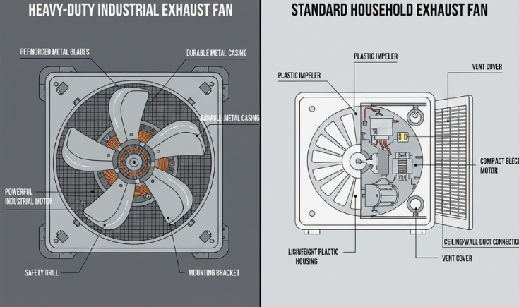 Heavy-Duty vs Standard Exhaust Fans Comparison - Alfa Fans