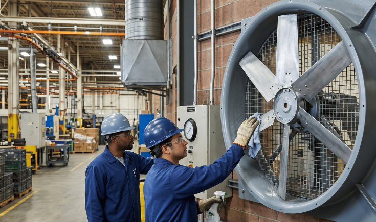Industrial fan safety tips for factories and warehouses